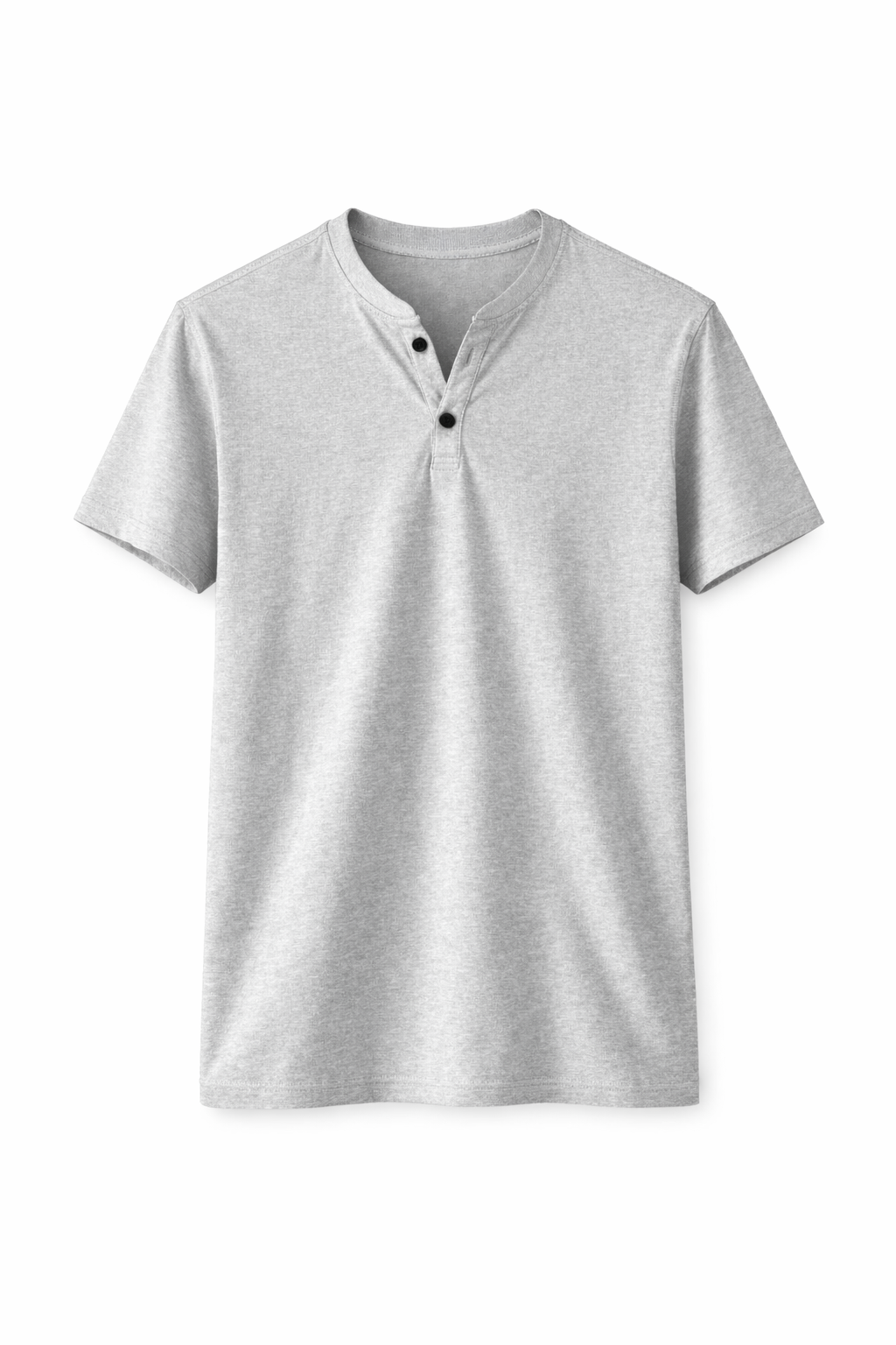 Men’s Essential Henley T-Shirt – Heather Gray