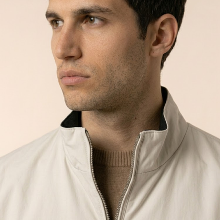 Zip-Up Jacket – Stand Collar & Elastic Cuffs