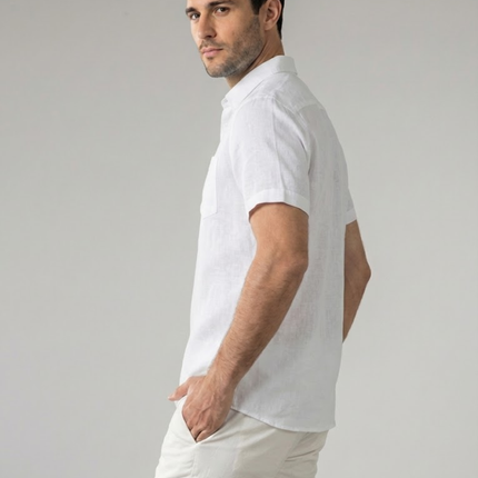 Men’s Short Sleeve Shirt – Button-Up & Chest Pocket