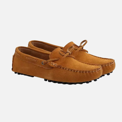 Men’s Slip-On Loafers – Bow Detail & Textured Sole