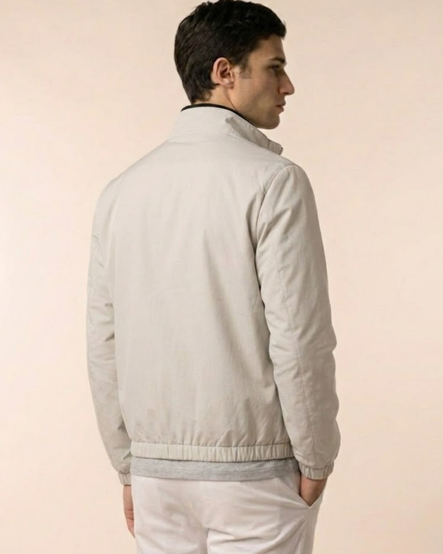 Zip-Up Jacket – Stand Collar & Elastic Cuffs