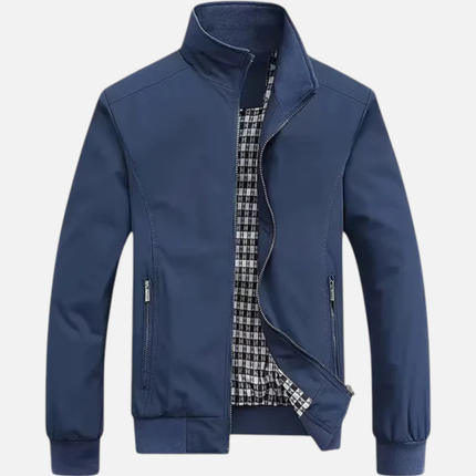 Men’s Zip-Up Jacket – Stand Collar & Zipper Pockets