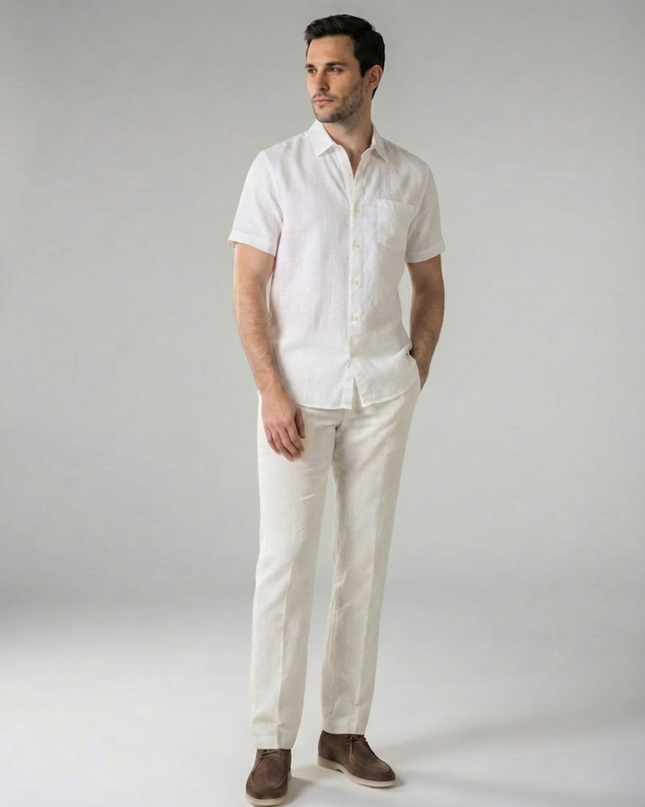 Men’s Short Sleeve Shirt – Button-Up & Chest Pocket