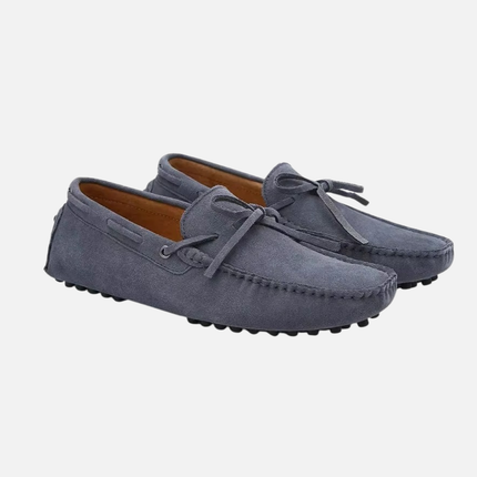 Men’s Slip-On Loafers – Bow Detail & Textured Sole