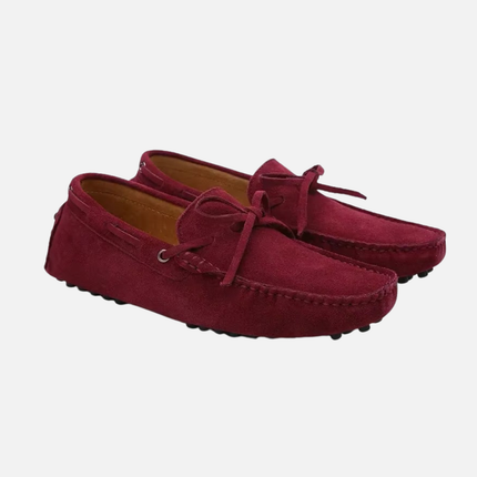 Men’s Slip-On Loafers – Bow Detail & Textured Sole