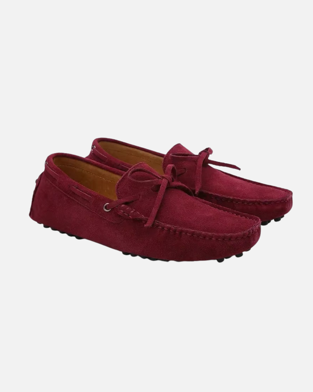 Men’s Slip-On Loafers – Bow Detail & Textured Sole