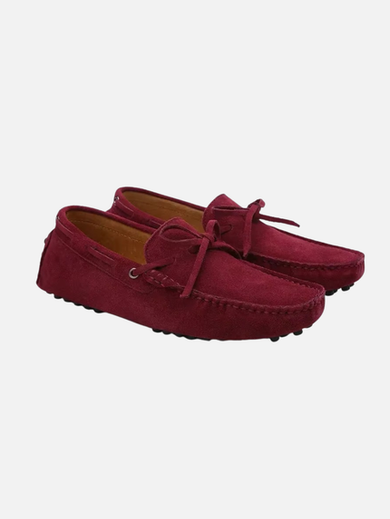 Men’s Slip-On Loafers – Bow Detail & Textured Sole
