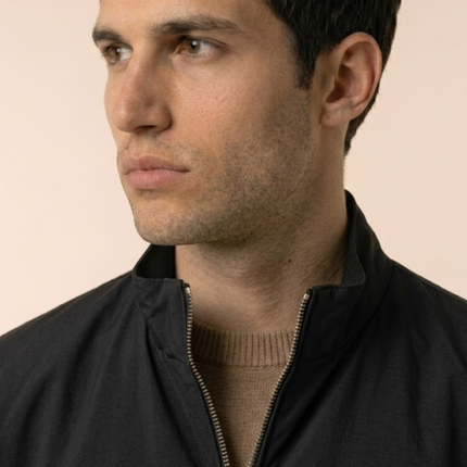 Zip-Up Jacket – Stand Collar & Elastic Cuffs
