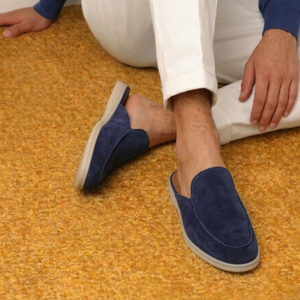 Men’s Slip-On Mules – Open Heel & Stitched Detail