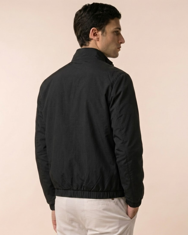 Zip-Up Jacket – Stand Collar & Elastic Cuffs