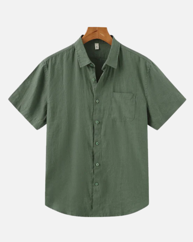 Men’s Short Sleeve Shirt – Button-Up & Chest Pocket