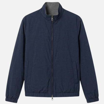 Zip-Up Jacket – Stand Collar & Elastic Cuffs