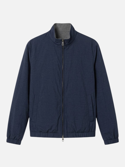 Zip-Up Jacket – Stand Collar & Elastic Cuffs