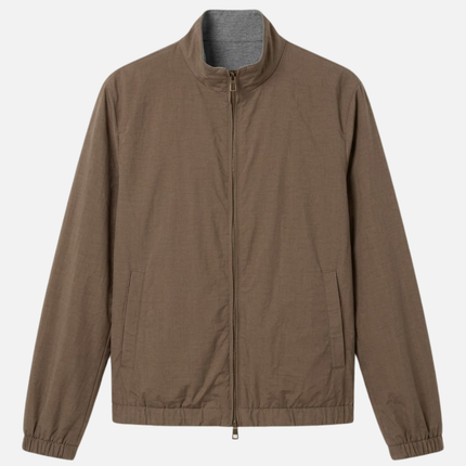 Zip-Up Jacket – Stand Collar & Elastic Cuffs
