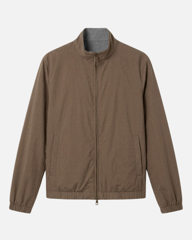 Zip-Up Jacket – Stand Collar & Elastic Cuffs