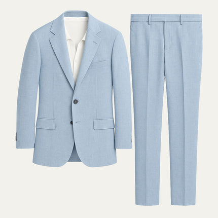 Men’s Tailored Suit Set with Notch Lapel