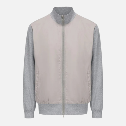Men’s Zip-Up Jacket – Stand Collar & Long Sleeve