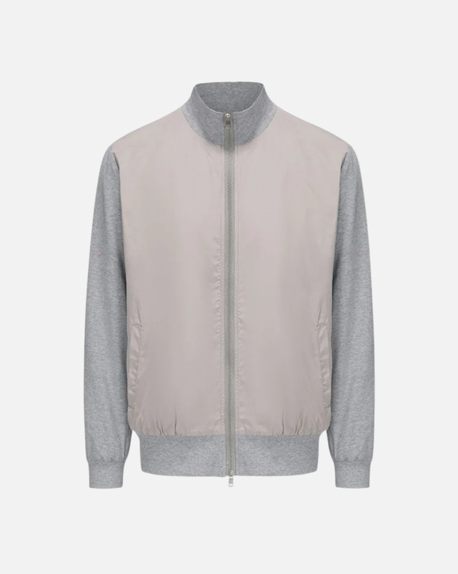 Men’s Zip-Up Jacket – Stand Collar & Long Sleeve