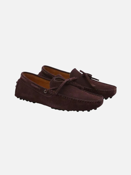 Men’s Slip-On Loafers – Bow Detail & Textured Sole