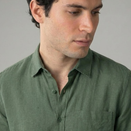 Men’s Short Sleeve Shirt – Button-Up & Chest Pocket
