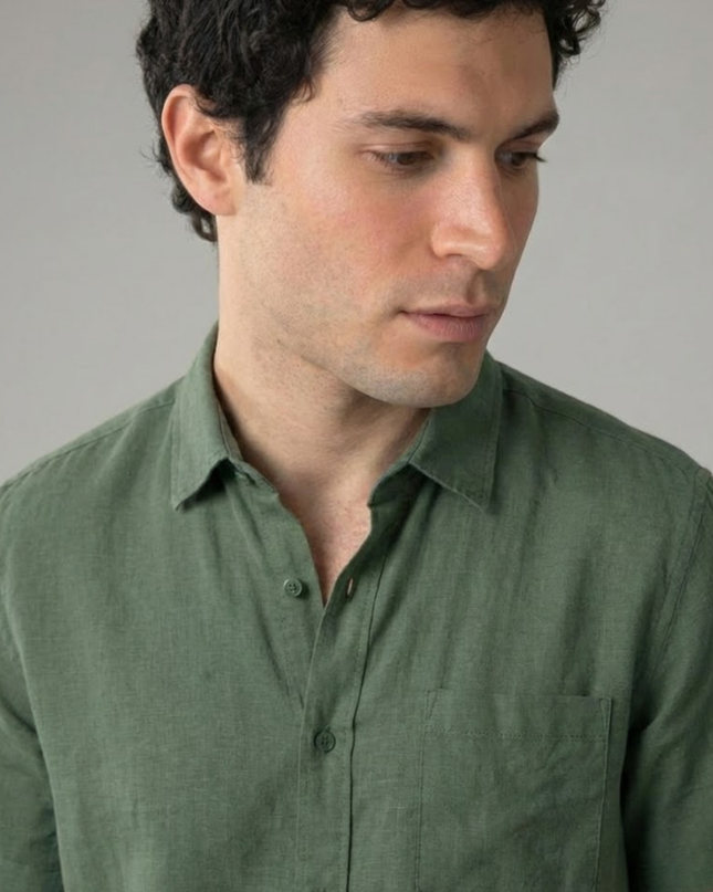 Men’s Short Sleeve Shirt – Button-Up & Chest Pocket
