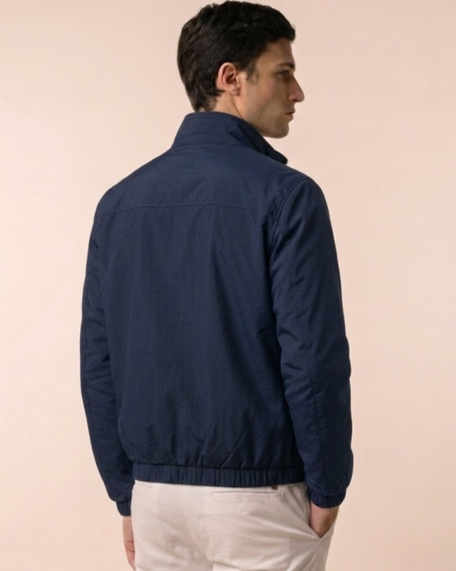 Zip-Up Jacket – Stand Collar & Elastic Cuffs