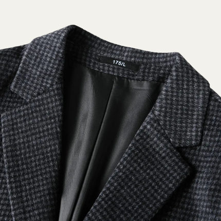 Men’s Micro-Check Two-Button Tailored Blazer