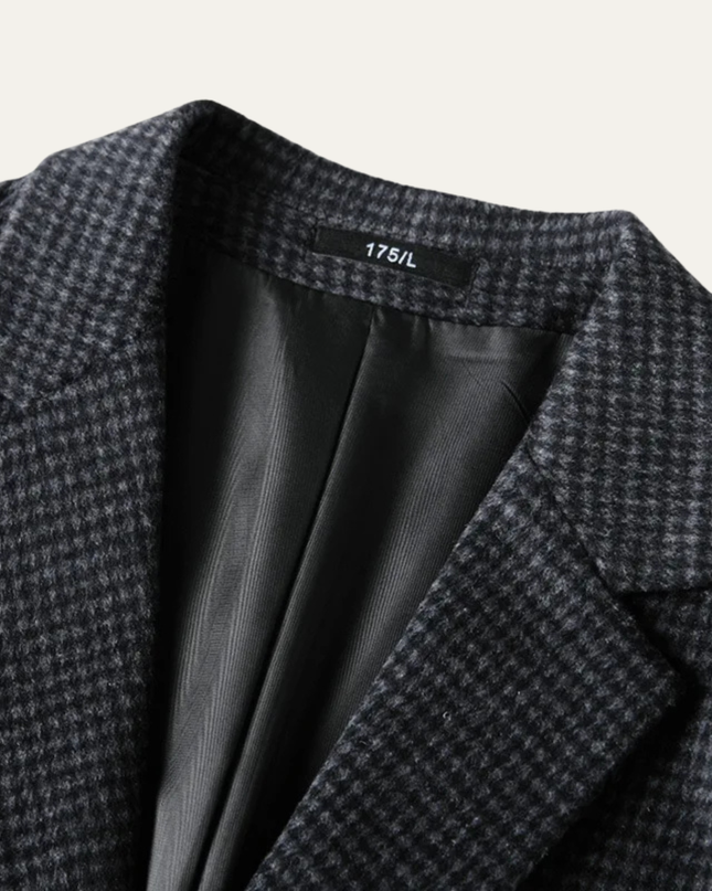 Men’s Micro-Check Two-Button Tailored Blazer