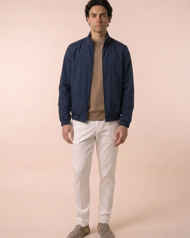 Zip-Up Jacket – Stand Collar & Elastic Cuffs