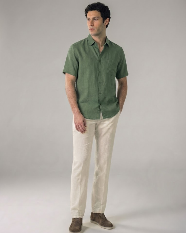 Men’s Short Sleeve Shirt – Button-Up & Chest Pocket