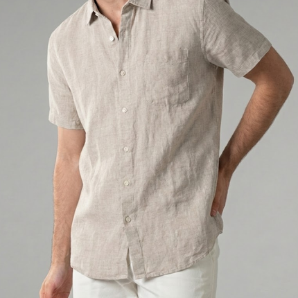 Men’s Short Sleeve Shirt – Button-Up & Chest Pocket