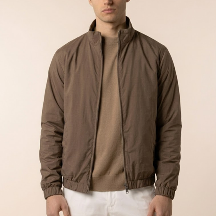 Zip-Up Jacket – Stand Collar & Elastic Cuffs