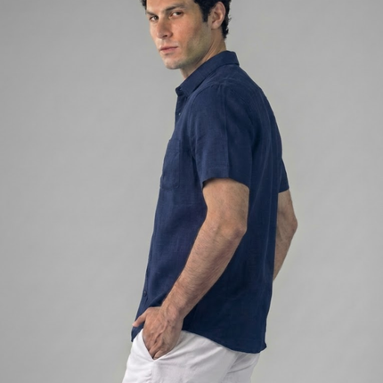 Men’s Short Sleeve Shirt – Button-Up & Chest Pocket