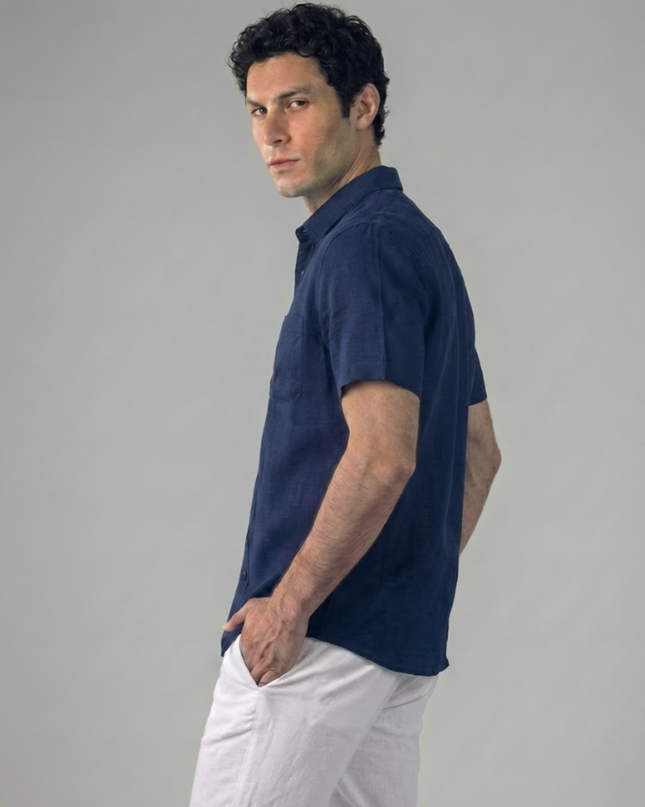 Men’s Short Sleeve Shirt – Button-Up & Chest Pocket
