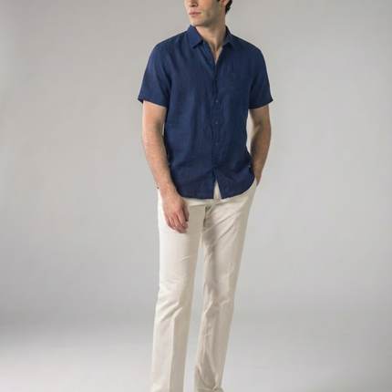 Men’s Short Sleeve Shirt – Button-Up & Chest Pocket