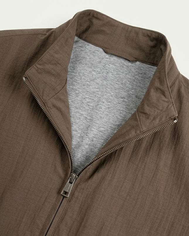 Zip-Up Jacket – Stand Collar & Elastic Cuffs