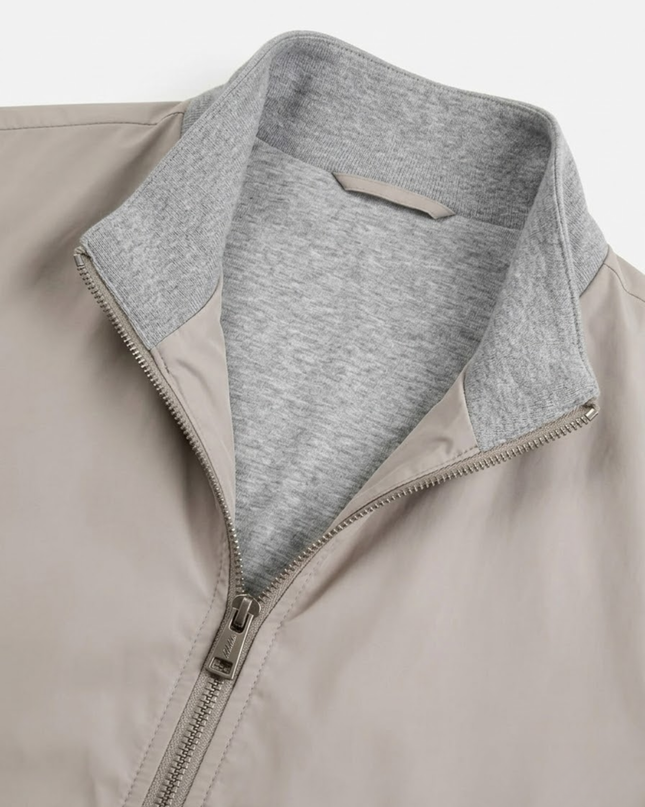 Men’s Zip-Up Jacket – Stand Collar & Long Sleeve