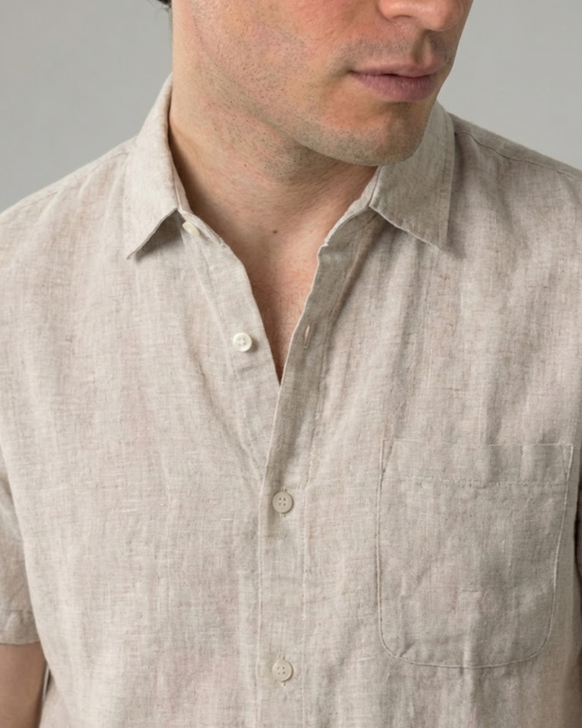 Men’s Short Sleeve Shirt – Button-Up & Chest Pocket