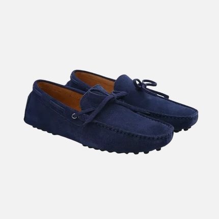 Men’s Slip-On Loafers – Bow Detail & Textured Sole