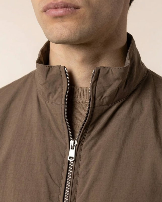 Zip-Up Jacket – Stand Collar & Elastic Cuffs