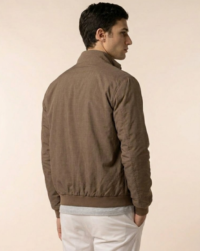 Zip-Up Jacket – Stand Collar & Elastic Cuffs