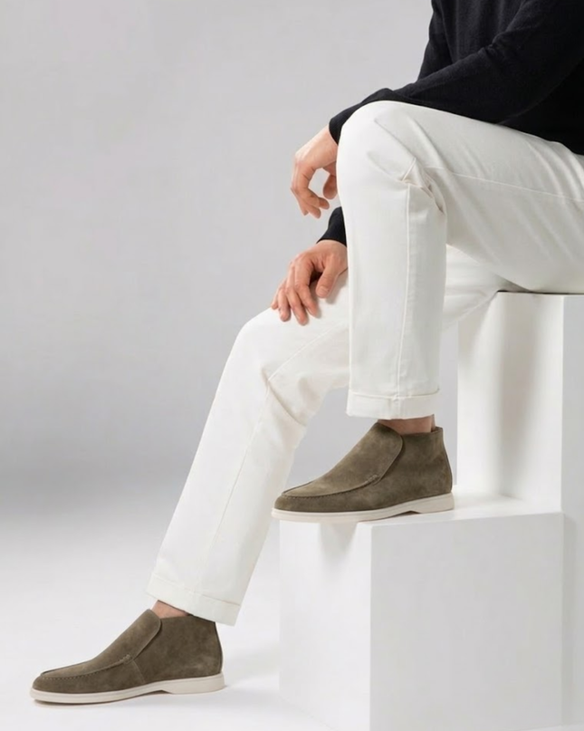 Men’s Slip-On Shoes – High-Cut Design & Light Sole