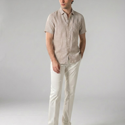Men’s Short Sleeve Shirt – Button-Up & Chest Pocket