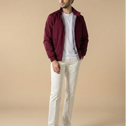 Men’s Zip-Up Jacket – Stand Collar & Zipper Pockets