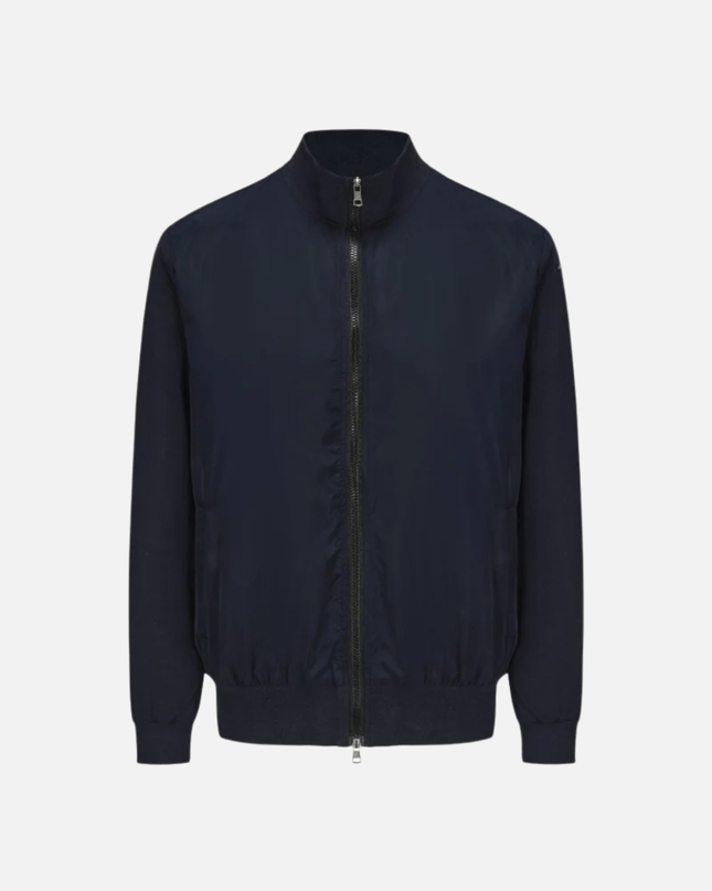 Men’s Zip-Up Jacket – Stand Collar & Long Sleeve