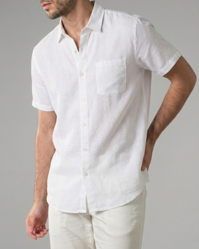 Men’s Short Sleeve Shirt – Button-Up & Chest Pocket