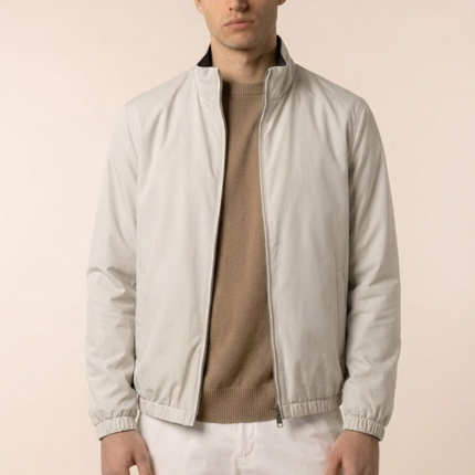 Zip-Up Jacket – Stand Collar & Elastic Cuffs