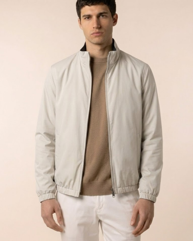 Zip-Up Jacket – Stand Collar & Elastic Cuffs