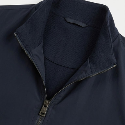 Men’s Zip-Up Jacket – Stand Collar & Long Sleeve