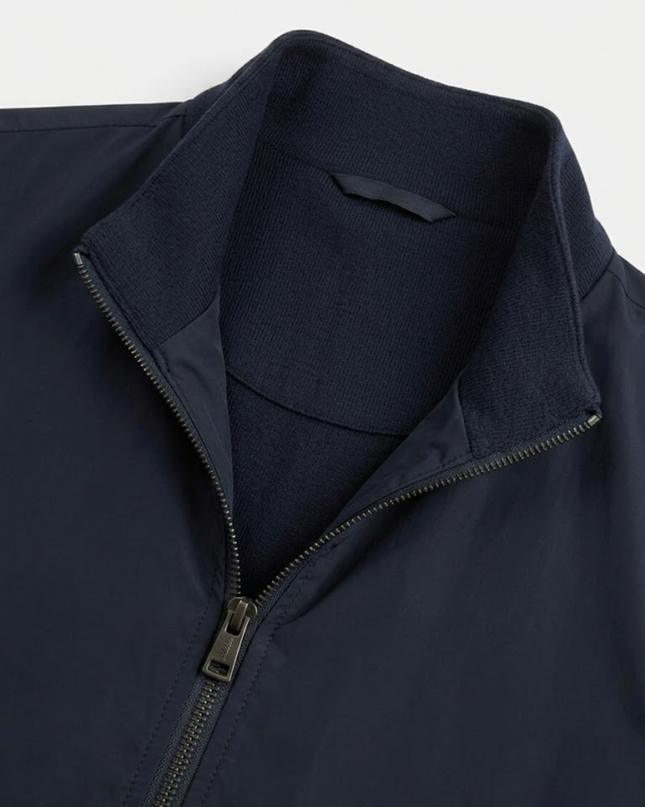 Men’s Zip-Up Jacket – Stand Collar & Long Sleeve